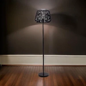 PAULEEN Stehlampe Standleuchte Timber Pearl Boho Nature Look 1,54 m - Bild 1 von 4