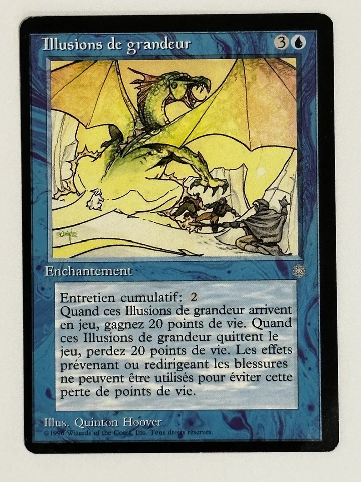 MTG Magic Illusions Of Grandeur French unSigned Artist Proof  X1 ICE Age Hoover - Image 1 of 2