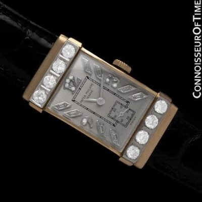 1940's PATEK PHILIPPE Mens 18K Gold Watch with Period "Top Hat" Case - Warranty - Image 1 of 4