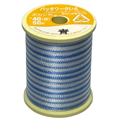 Kanagawa Patchwork 040 Silk Thread, 23 dtex 9x2, 50m, 8 Variegated Patterns - Image 1 of 4