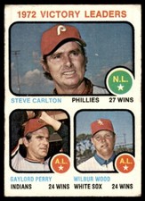 1973 Topps 1972 Victory Leaders Steve Carlton Philadelphia Phillies/Cleveland