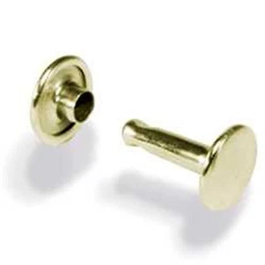 Double Cap Rivets Solid Brass Large 100 Pack 1383-11 by Stecksstore - Picture 1 of 1