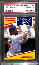 1992 MOO TOWN SNACKERS #6 KIRBY PUCKETT PSA 10 08239529