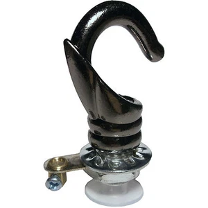 Gancho estilo Art Deco para rosa de techo y soporte para bombilla en acabado negro - Imagen 1 de 4