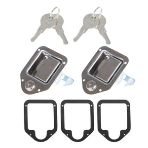 Labwork 2 Trailer Paddle Door Latch Handle For RV Truck Tool Box Lock Key - Picture 1 of 11