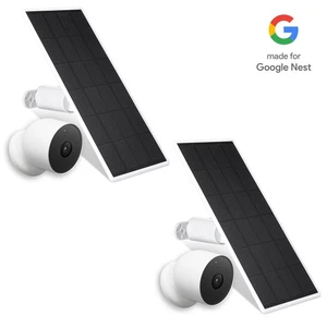 Google Nest Cam (Akku) mit Solarpanel Bundle (weiß, 2er Pack) - Bild 1 von 12