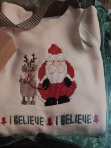 I Believe Weihnachten Santa Rentier Ornament Kreuzstich Magazin MUSTER (W) - Bild 1 von 1