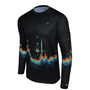 Pelagic Vaportek Black Sonar Fishing Shirt Long Sleeve SZ Small NWTG 🎣 - Picture 1 of 18