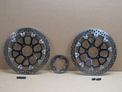 Ducati 959 panigale 2016 9,938 miles front brake discs pair and ABS ring (9740) - Изображение 1 из 4