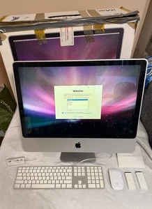 iMAC 24" 2.8/2GB/320GB/SD USA ALL IN ONE COMPUTER A1225 W/ KEYBOARD MOUSE BOX + - Picture 1 of 20