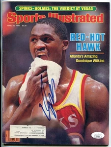 Von Dominique Wilkins signierte Sport Illustrated Zeitschrift Falken JSA - Bild 1 von 3