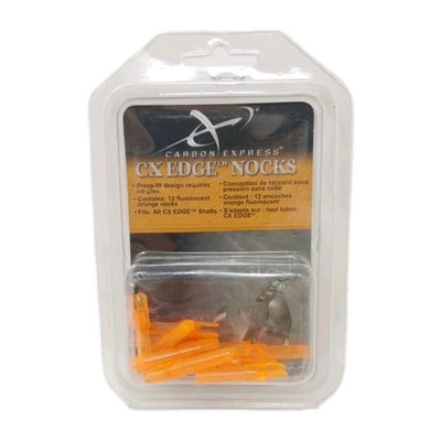 12 Pack: Carbon Express CX Edge Arrow Nocks Fluorescent Orange: W2291 - Image 1 of 3