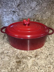 Staub #27 Rot Gusseisen Dutch Oven 4 Quart Hahn Endstück Made in France - Bild 1 von 7