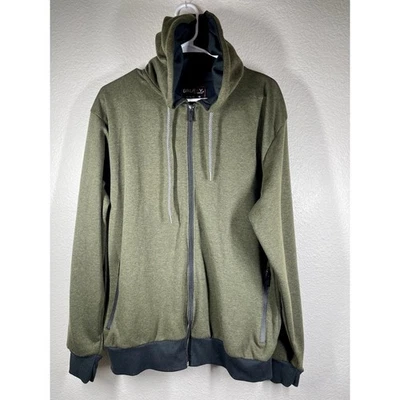 Sudadera con Capucha Galaxy by Harvic Verde Pesado Talla XL Bolsillos con Cremallera Deporte Foto 1 de 4