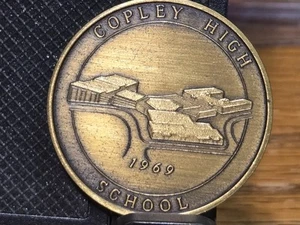 Sellado En Bolsas Copley, Ohio 150 Aniversario Medalla, 1819-1969, Escuela Secundaria - Imagen 1 de 7