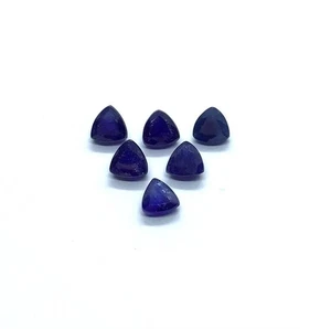 AAA Quality Sapphire Trillion Cut Glass Filled Loose Gemstone For Making Jewelry - Picture 1 of 8