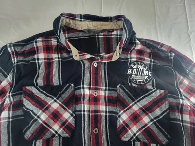 Harley Davidson Shirt Men's Size 2XL Slim Red Flannel Plaid Long Sleeve HDMC XXL - Image 1 of 4