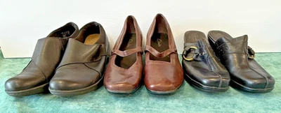 Lote De 3 Zapatos Clarks Para Mujer Tallas 9.5M Clarks/Flexibles/Colección [S3] Foto 1 de 4