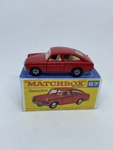 Lesney Matchbox 67 Custom Red VW 1600 With Superfast Wheels Repro Box Restored. - Picture 1 of 7