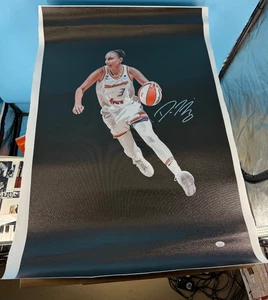Lienzo Diana Taurasi Phoenix Mercury #3 firmado oscurecido JSA autenticado como nuevo - Imagen 1 de 5