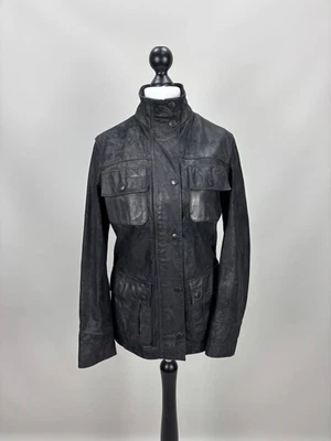 Womens leather jacket Barbour Size 6 Color Black Duties Paid (USA) - Image 1 of 4
