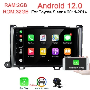 9" ANDROID 12 FOR TOYOTA SIENNA 2011-2014 CARPLAY CAR STEREO RADIO GPS NAVI WIFI - Bild 1 von 15