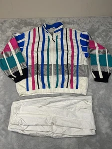 Head Sportswear windbreaker Vertical Stripe Multicolor track jacket/ Pants Sz XL - Picture 1 of 7
