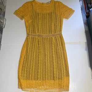 Michael Kors Kleid orange/gelb Kurzarm knielang Größe 2 (XS) - Bild 1 von 7