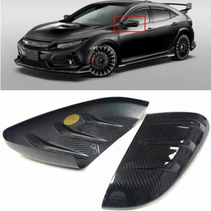 Schwarze Spiegelkappenabdeckung Für Mugen Honda Civic Type-R FK8 2016 2017-2021 - Picture 1 of 6