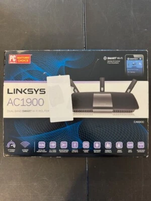 Linksys AC1900 EA6900 Dual Band Smart Wi-Fi Gigabit Router Easy Setup - Image 1 of 2