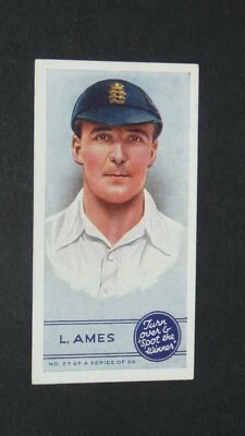 GODFREY PHILLIPS CIGARETTES CARD 1937 SPORTSMEN #27 LES AMES CRICKET KENT - Photo 1/2