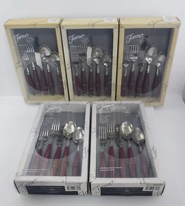 5x Fiesta Fiestaware Besteck Utensilien ZINNOBER Homer Laughlin 5-teiliges Set Neu aus altem Lagerbestand - Bild 1 von 7