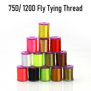 Fly Tying Thread 8/0 75D/120D Polyester Fly Tying Materials Lightly 13 Colors - Picture 1 of 28