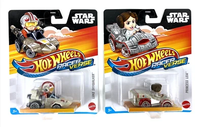 2024 Hot Wheels Verso Corredor Disney Star Wars Luke Skywalker y Princesa Leia 1:64 Foto 1 de 4