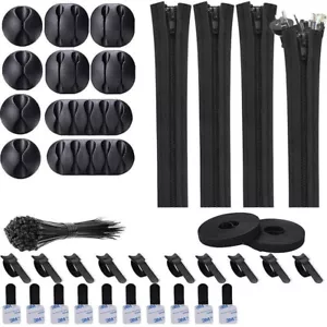 Kabelmanagement Elektronisches Organizer Kit 4 Kabelhülse Split mit 41Selbst 145 Teile - Bild 1 von 10