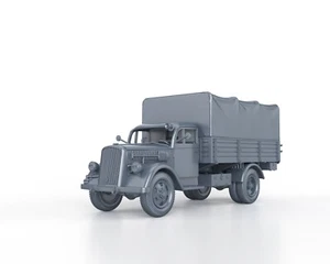 WWII GERMAN - OPEL BLITZ TARPAULIN (hollow) - 1/56 1/72 1/87 1/100 3D PRINTED - Picture 1 of 4