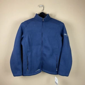 Chaqueta polar Eddie Bauer cremallera completa para mujer XL azul poliéster nueva con etiquetas logotipo Gen Path - Imagen 1 de 12