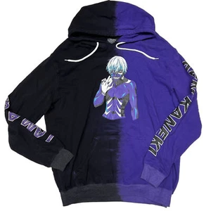 Hot Topic Mens Tokyo Ghoul Two-Tone Black Purple Hoodie Size Large - Picture 1 of 8