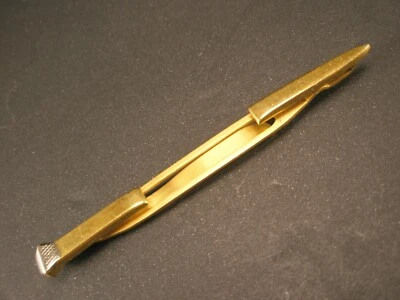 Horseshoe Nail LARGE Vintage SWANK Tie Bar Clip square head - Image 1 of 4