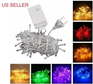 CONNECTABLE 10M 100 LED Christmas Tree Fairy String Party Lights Lamp X'mas  - Picture 1 of 20