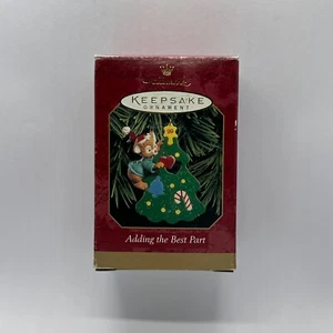 Vintage Christmas Hallmark Keepsake Ornament Adding The Best Part 1999 - Picture 1 of 4