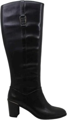 Alfani Women's Nellie Leather Closed Toe Knee High Riding Boots Black Size 8M Foto 1 de 4