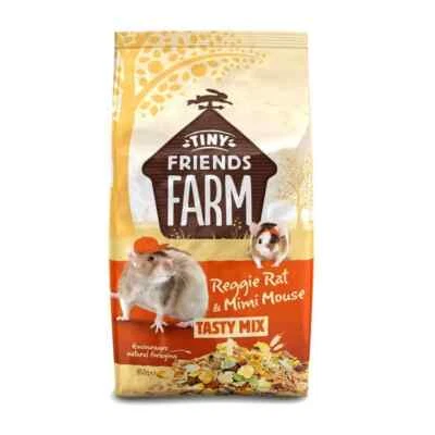 SUPREME Rat & Mouse Food Tiny Friends Farm Reggie Rat & Mimi Mouse Tasty Food Mix 850g