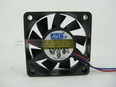 AVC 6015 24V 0.17A C6025B24H double ball frequency converter cooling fan - Image 1 of 4