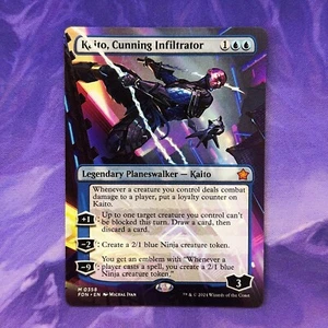 BORDERLESS Kaito, Cunning Infiltrator 0358 FDN Foundations MTG Commander Ninja - Picture 1 of 2