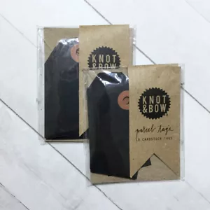 Schwarz Papier Etiketten Set 20 Knoten & Schleife Geschenk Sammelalbum HERGESTELLT IN DEN USA - Bild 1 von 6