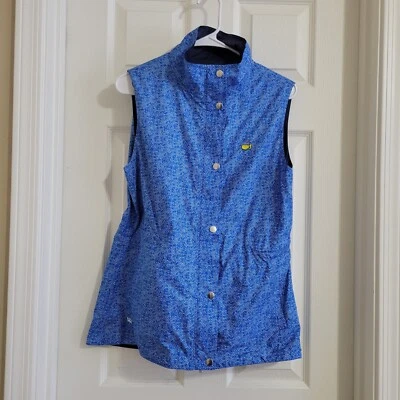 Peter Millar Women’s Packable Reversible Vest Navy/Blue&White Size Small  ~ NWT - Image 1 of 4