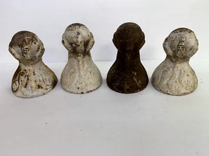 Set of 4 Antique Clawfoot Cast Iron Tub Ball Claw Bath Tub Feet Legs - Picture 1 of 7