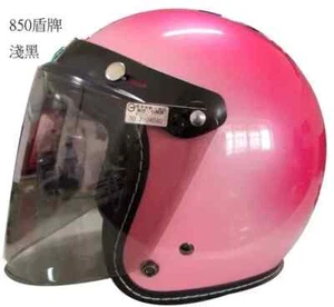 3 Snap Flip Up Open Face Visor Shield Lens For Retro Motorcycle Helmet Universal - Foto 1 di 7