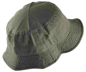 Cappello a secchiello in cotone Newhattan verde oliva - Foto 1 di 1
